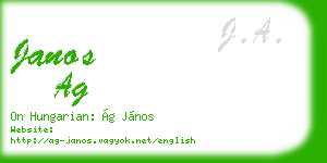 janos ag business card